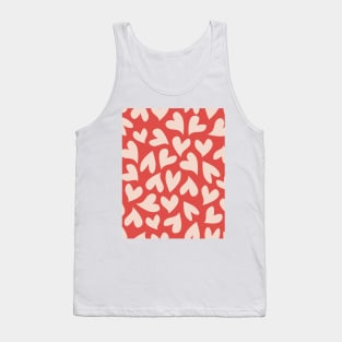 Seamless powder pink hearts pattern Tank Top